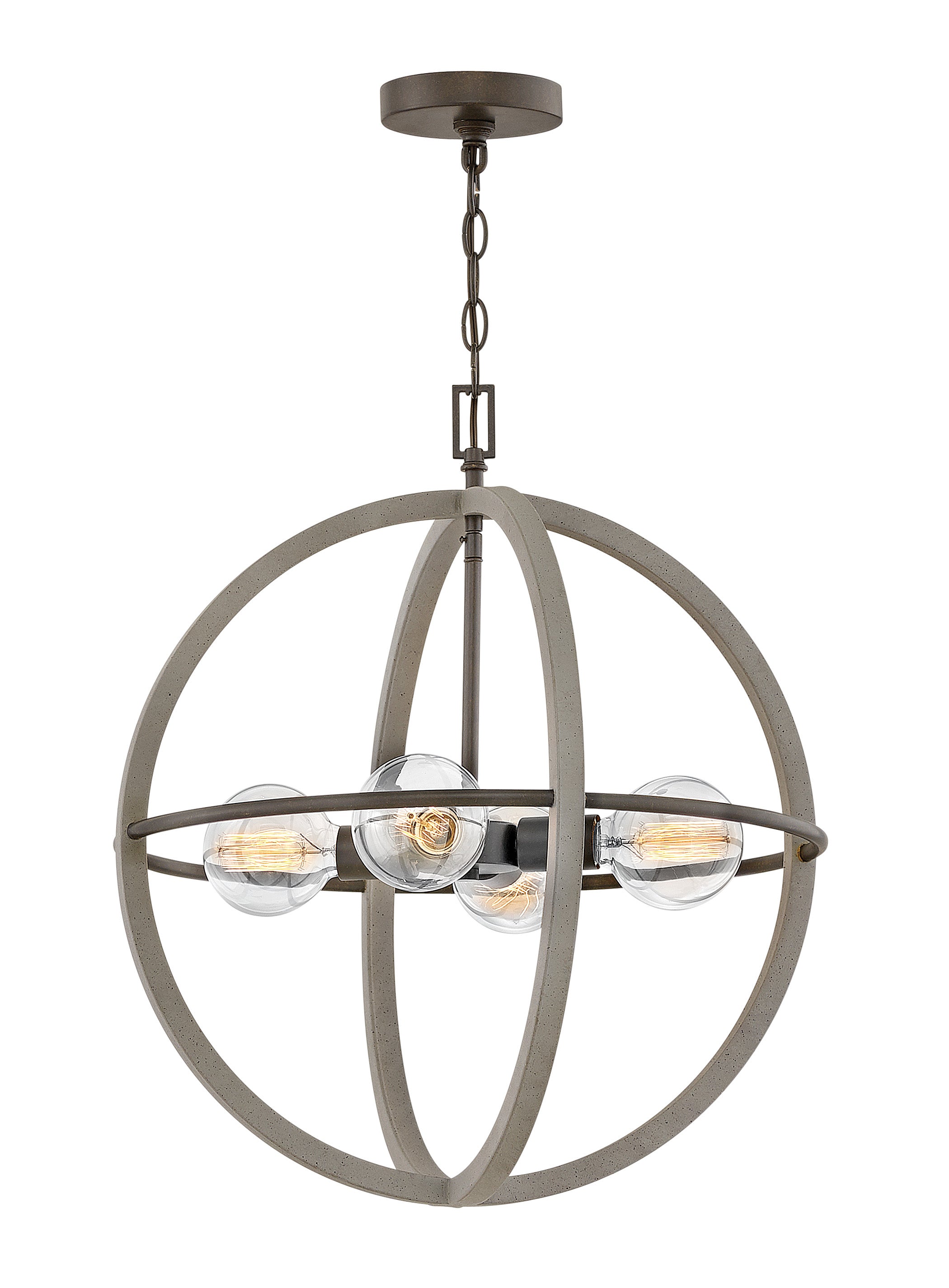 BODIE Chandelier Gris - 3424DC | HINKLEY