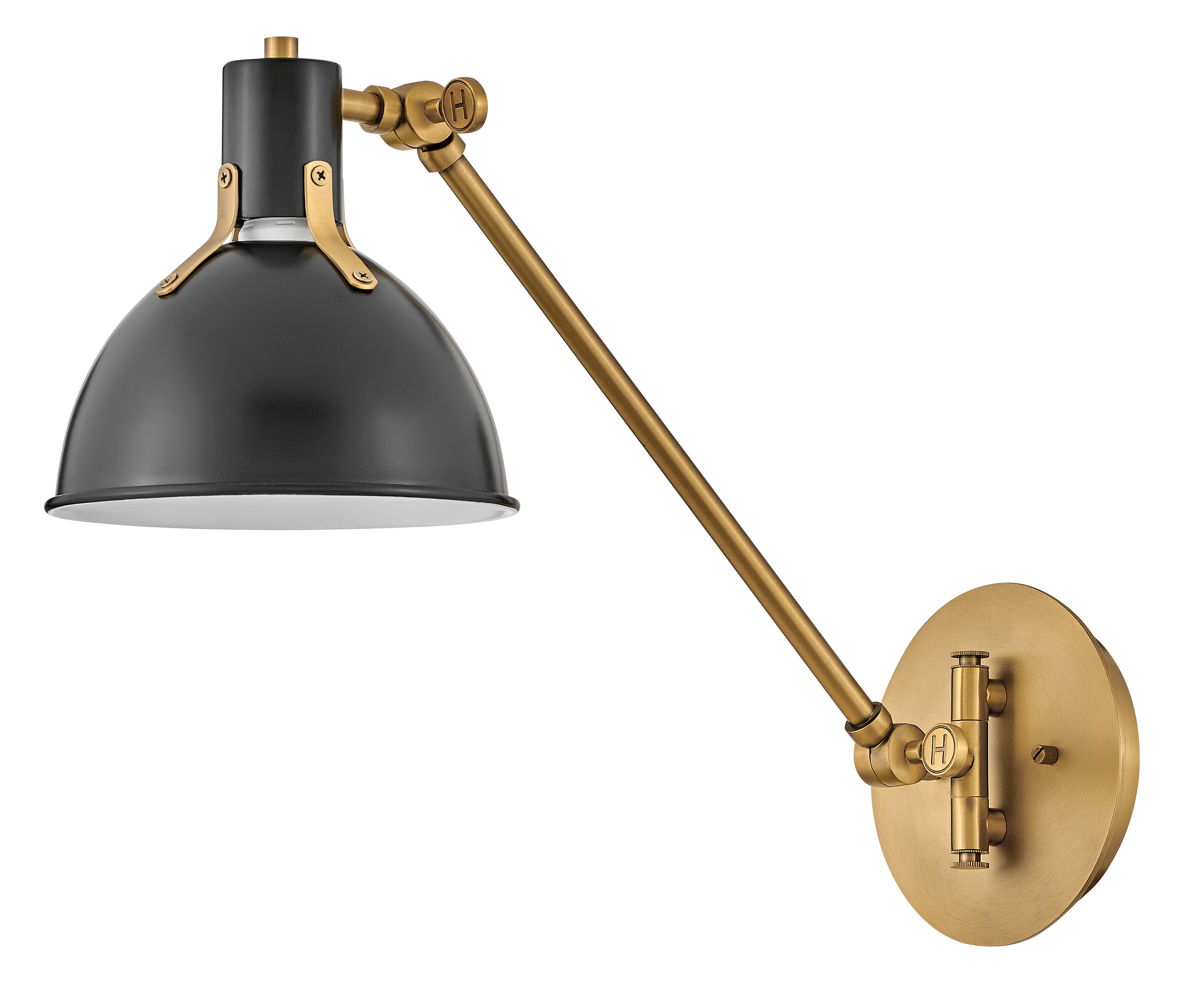 Moyenne applique à bras articulé à une lumière