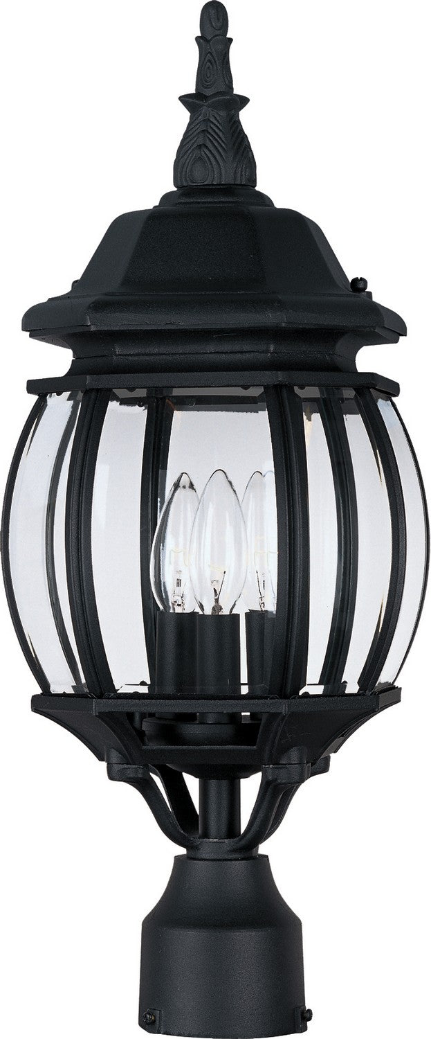 Maxim - Lanterne sur poteau extérieure 3 lumières | Crown Hill - 1035BK