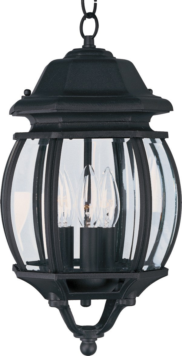 Maxim - Suspension extérieure 3 lumières | Crown Hill - 1036BK