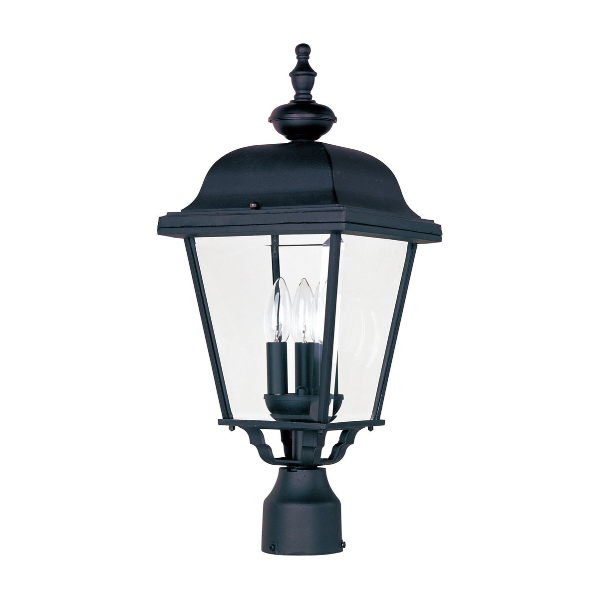 Maxim - Lanterne sur poteau extérieure 3 lumières | Builder Cast - 3008BK