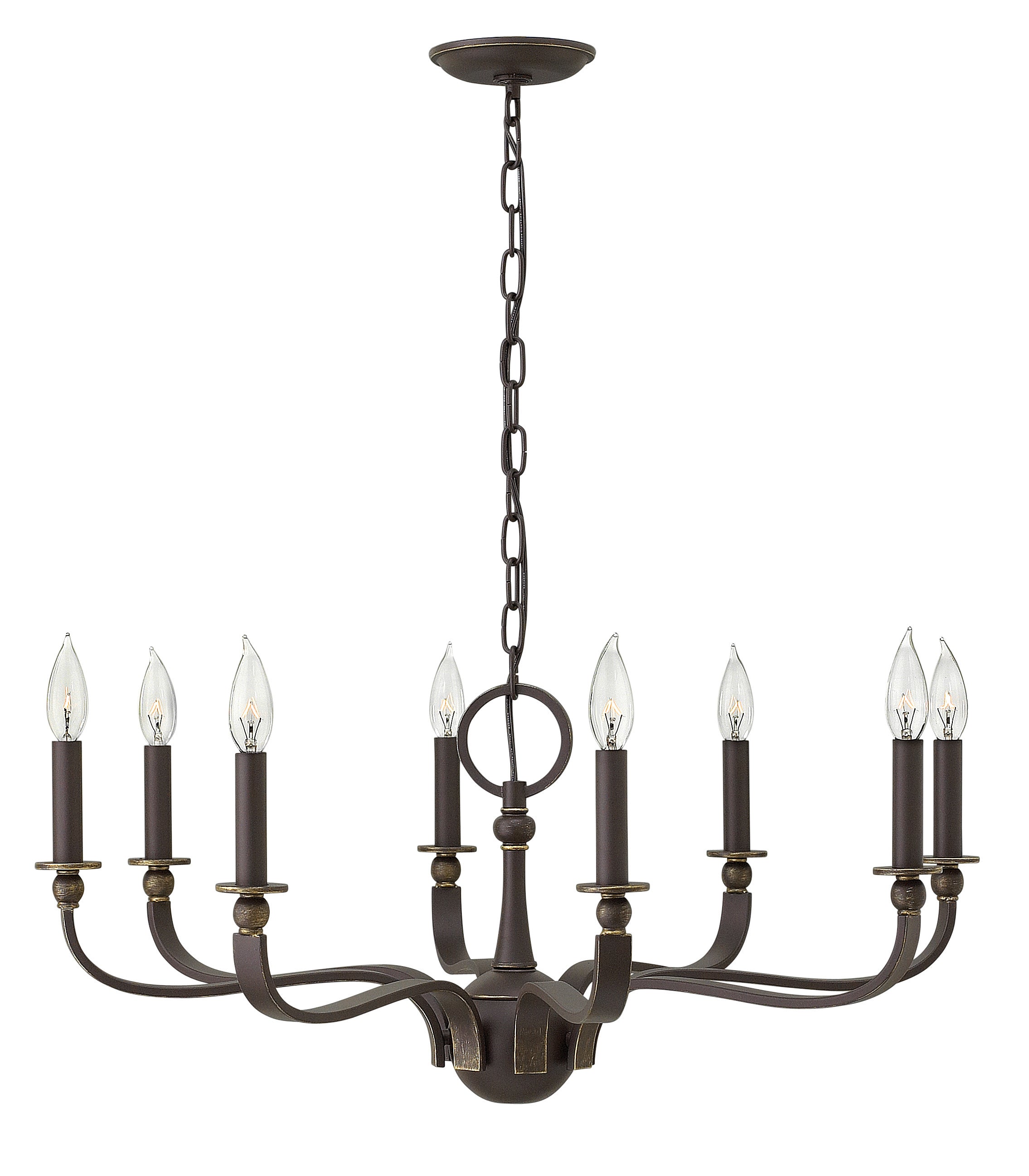 RUTHERFORD Chandelier Bronze - 3598OZ | HINKLEY