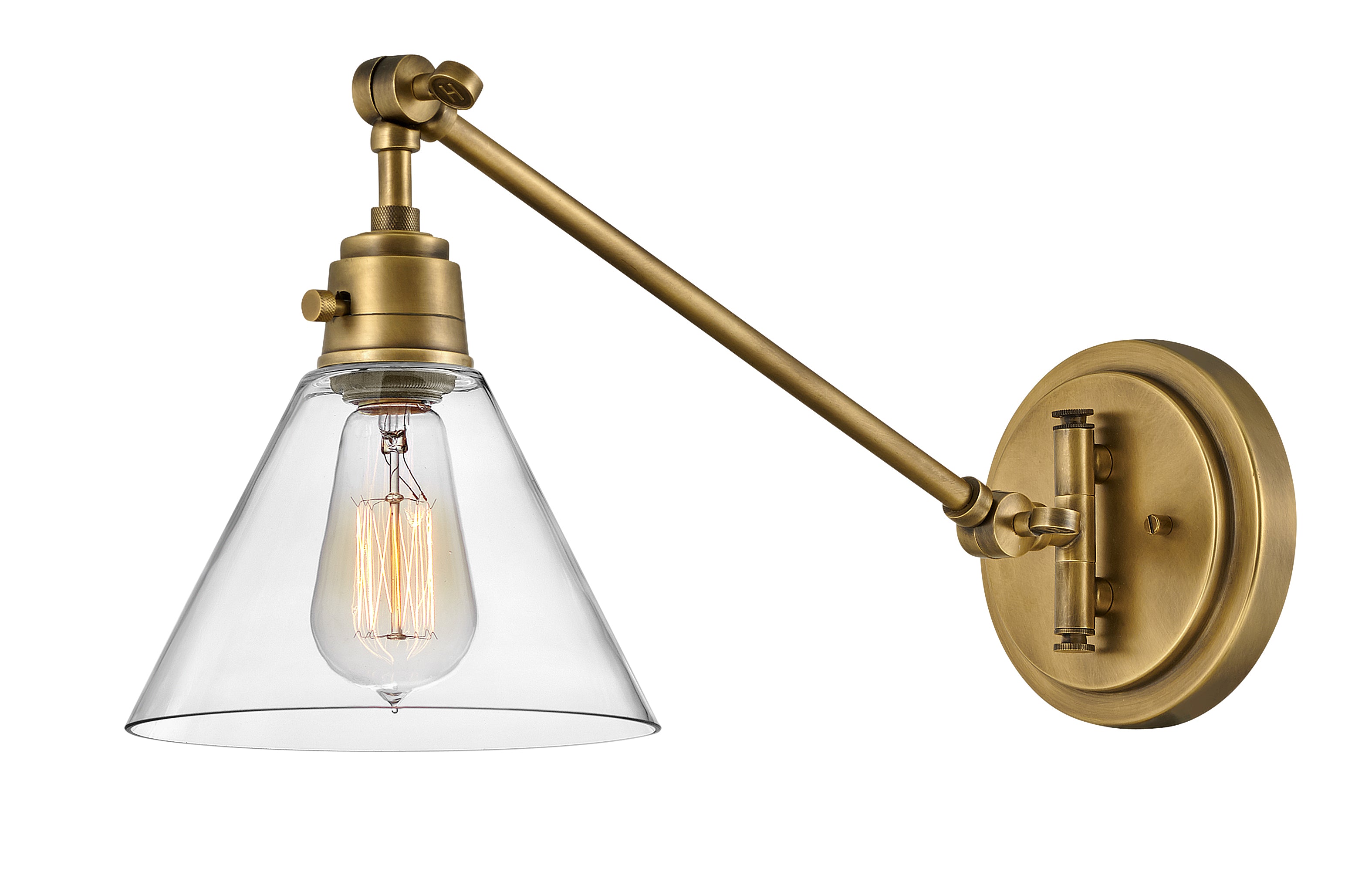 Moyenne applique à bras articulé à une lumière