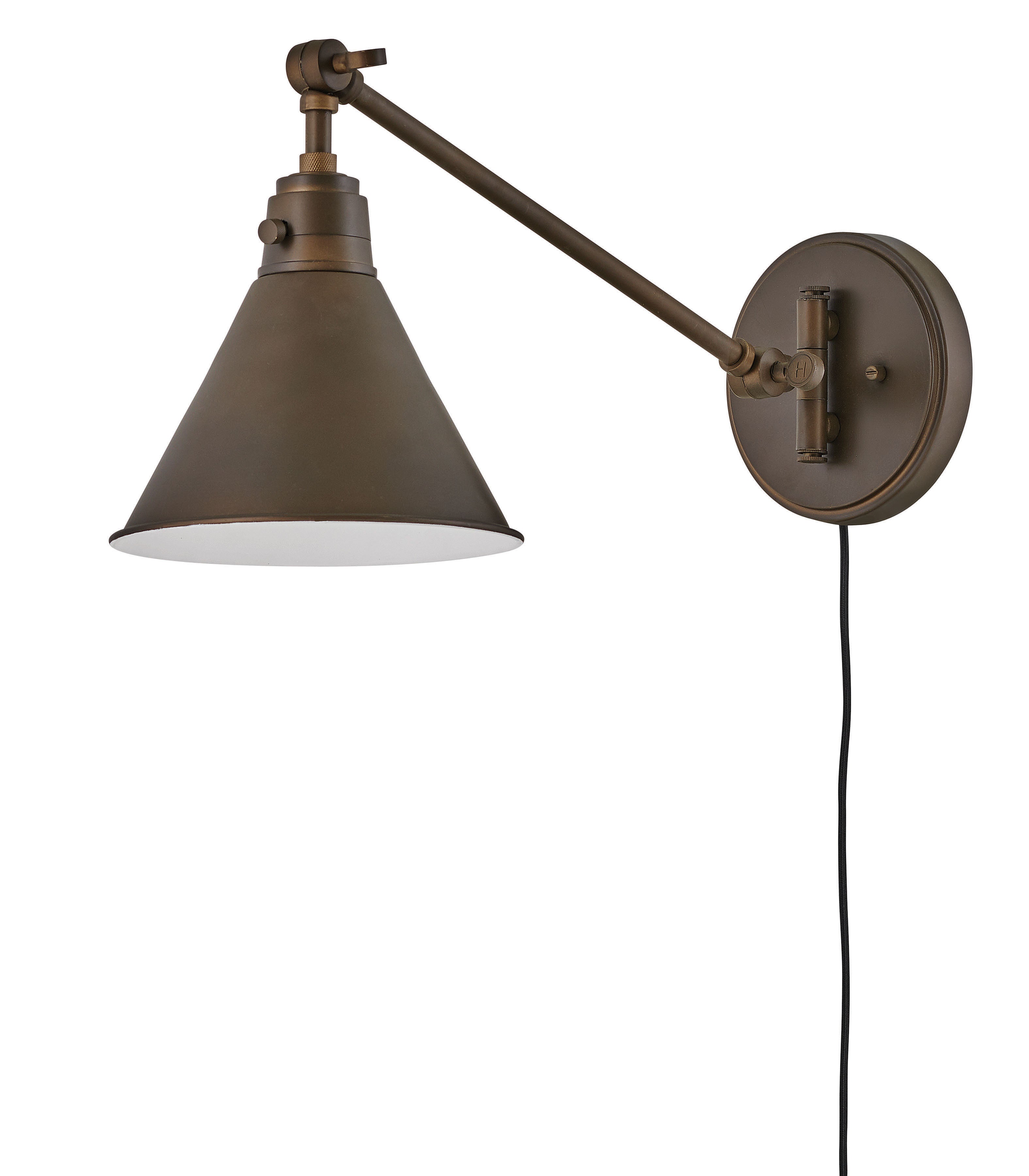 Moyenne applique à bras articulé à une lumière