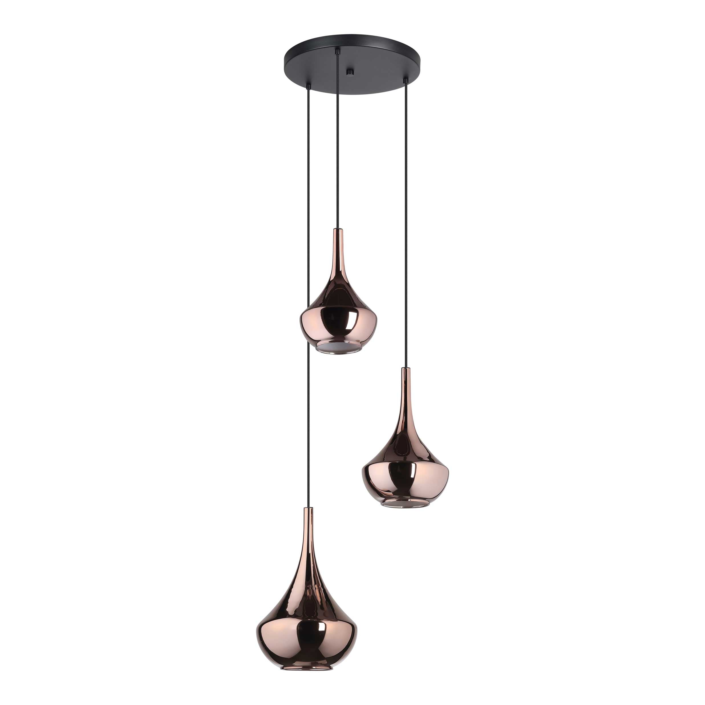 Luminaire suspendu Noir cuivré texturé | ALMOSTER