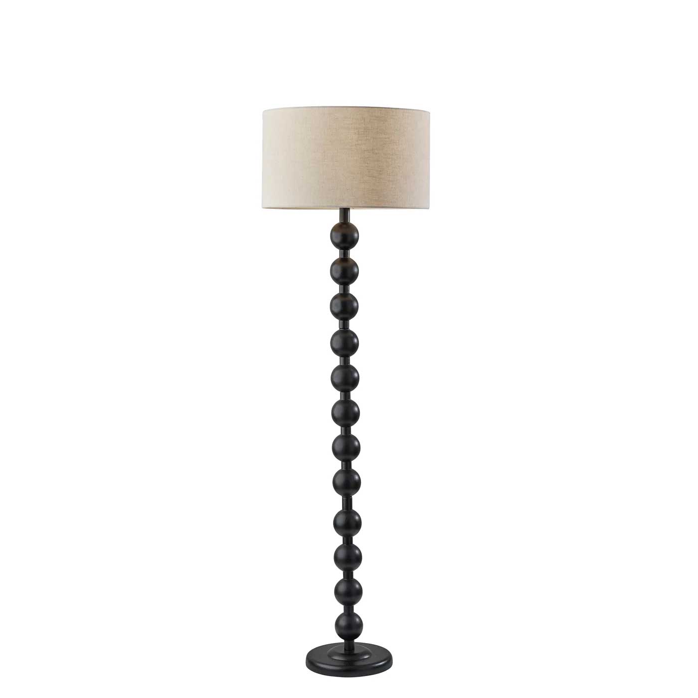 ORCHARD Floor lamp Wood, Black - 3932-01 | ADESSO