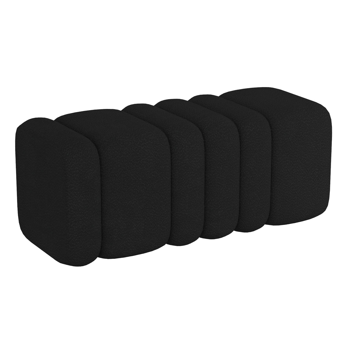 Ottomane-banc rectangulaire Rigel – fini NOIR | World Wide