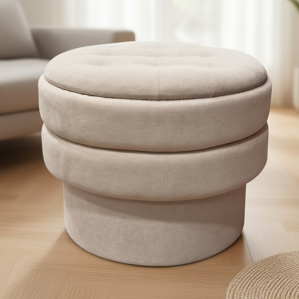 Ottomane de rangement ronde Kepler – fini AVOINE | World Wide