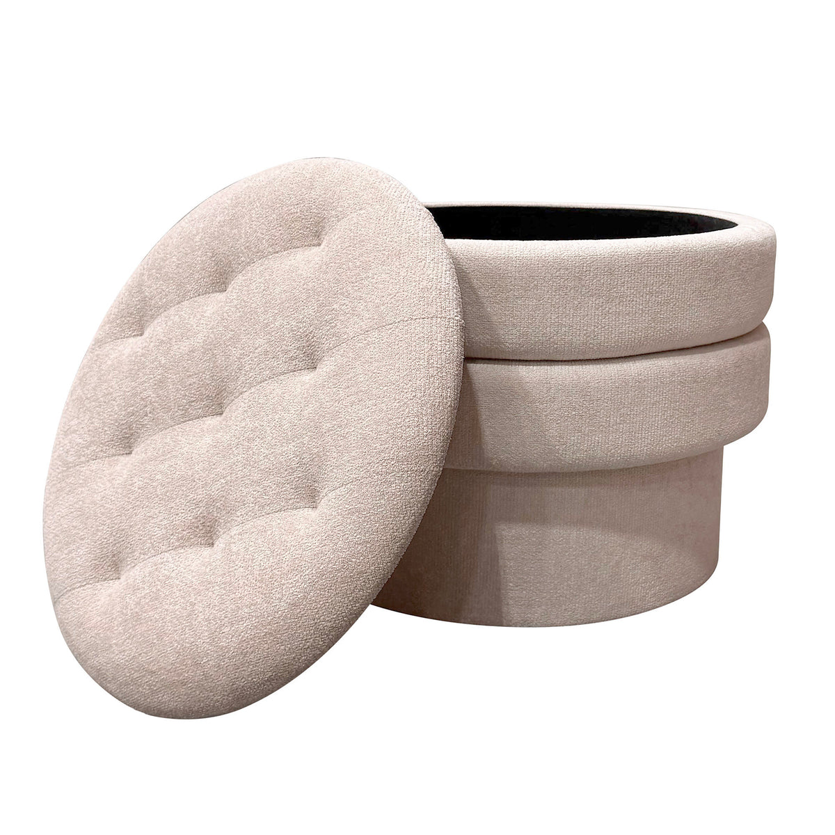 Ottomane de rangement ronde Kepler – fini AVOINE | World Wide