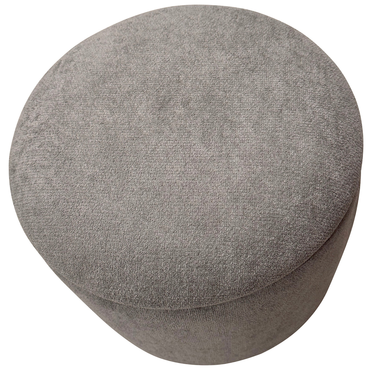 Ottomane de rangement ronde Sadie – fini CHARBON CHAUD/NATUREL | World Wide