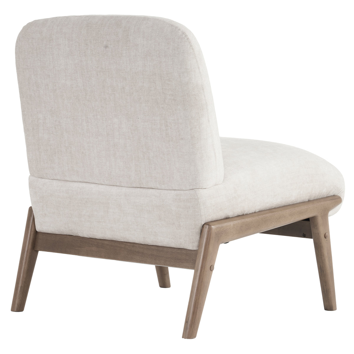 Fauteuil d’appoint en velours Lisson – fini BEIGE/NOYER | World Wide