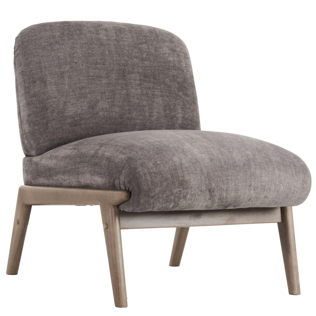 Fauteuil d’appoint en velours Lisson – fini TAUPE FONCÉ | World Wide