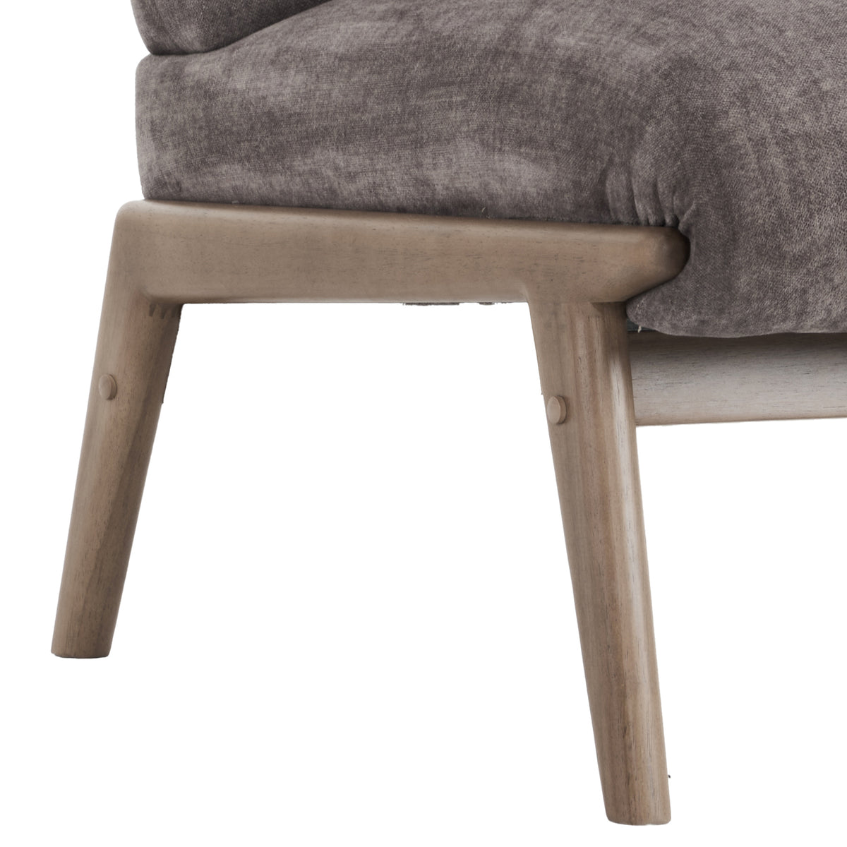 Fauteuil d’appoint en velours Lisson – fini TAUPE FONCÉ | World Wide