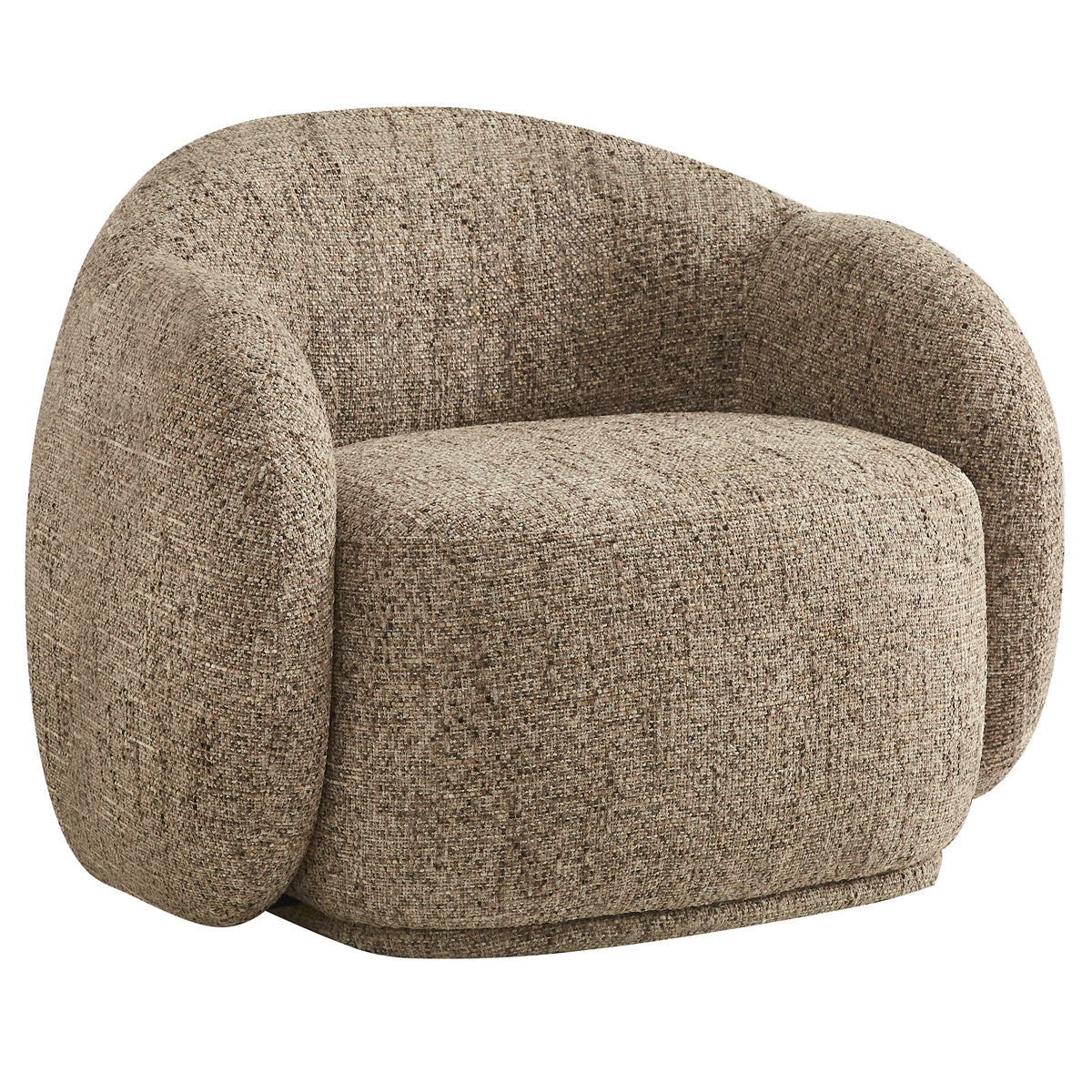 Fauteuil lounge rembourré Amriel – fini BRUN MULTI-TONS | World Wide