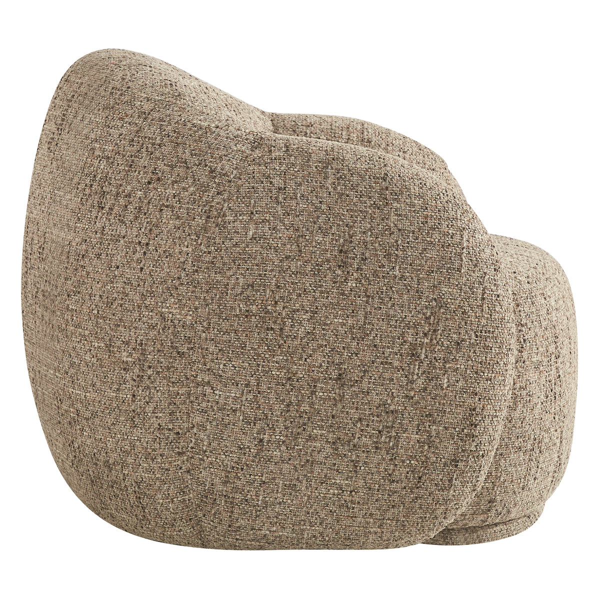 Fauteuil lounge rembourré Amriel – fini BRUN MULTI-TONS | World Wide