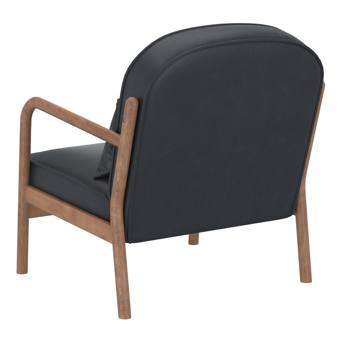 Fauteuil en similicuir Fani – fini NOIR/NOYER | World Wide