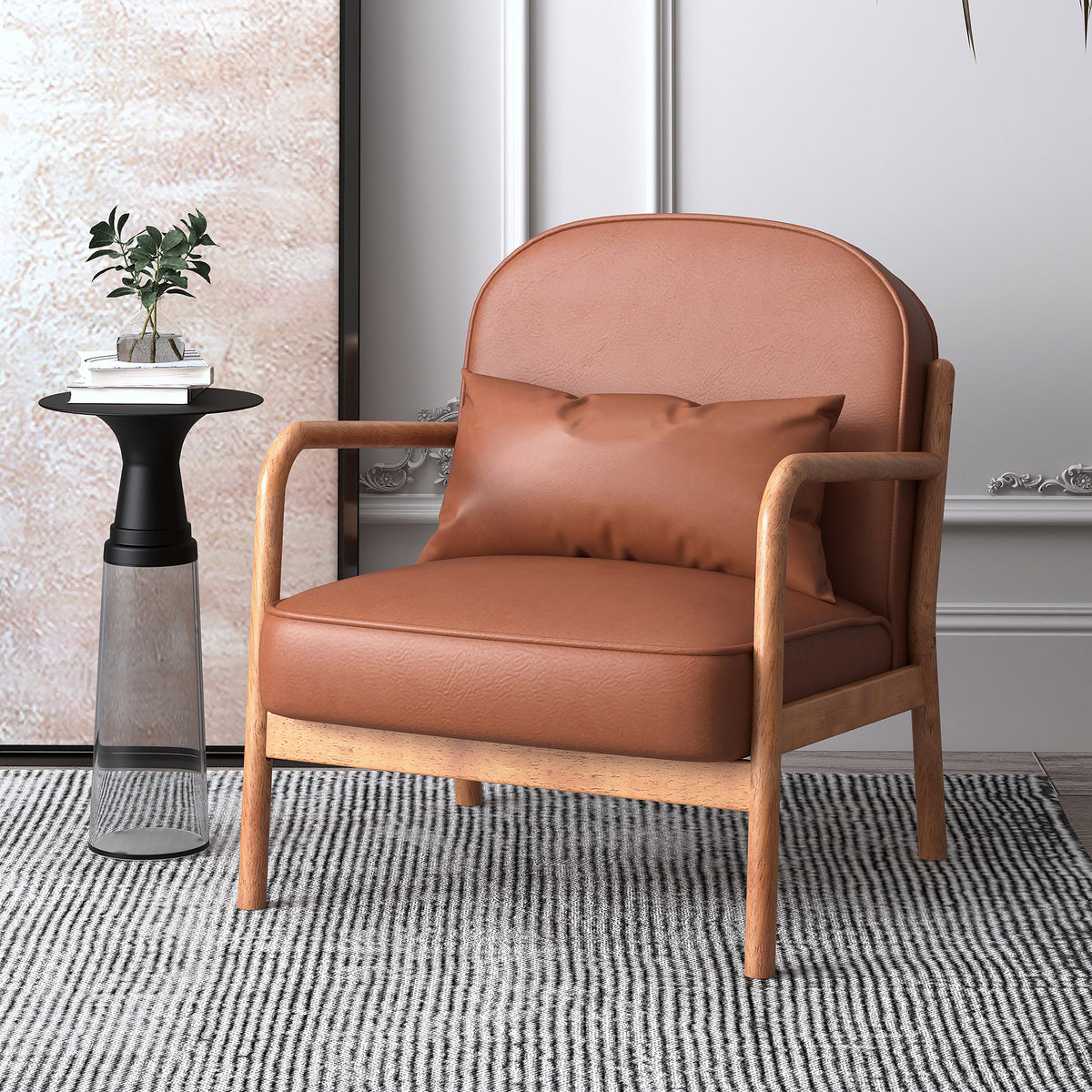 Fauteuil en similicuir Fani – fini SELLE/NOYER | World Wide