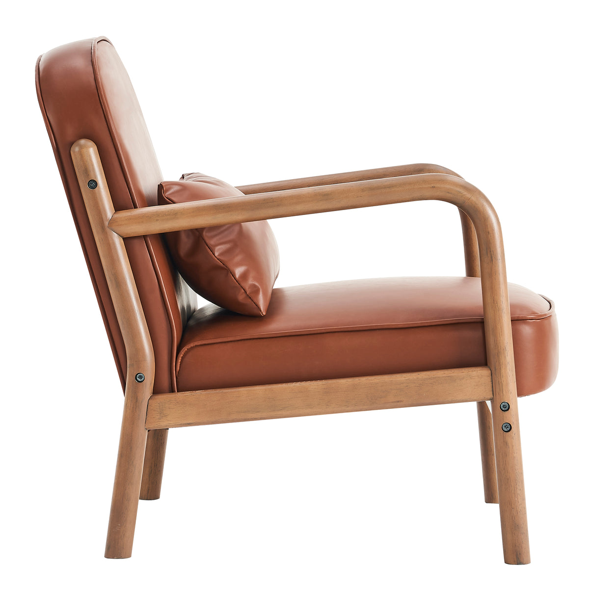 Fauteuil en similicuir Fani – fini SELLE/NOYER | World Wide