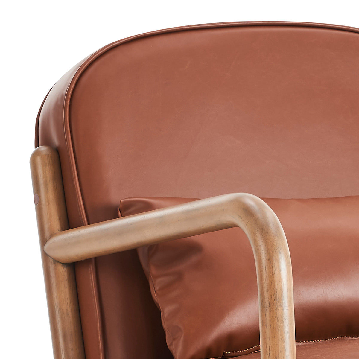 Fauteuil en similicuir Fani – fini SELLE/NOYER | World Wide