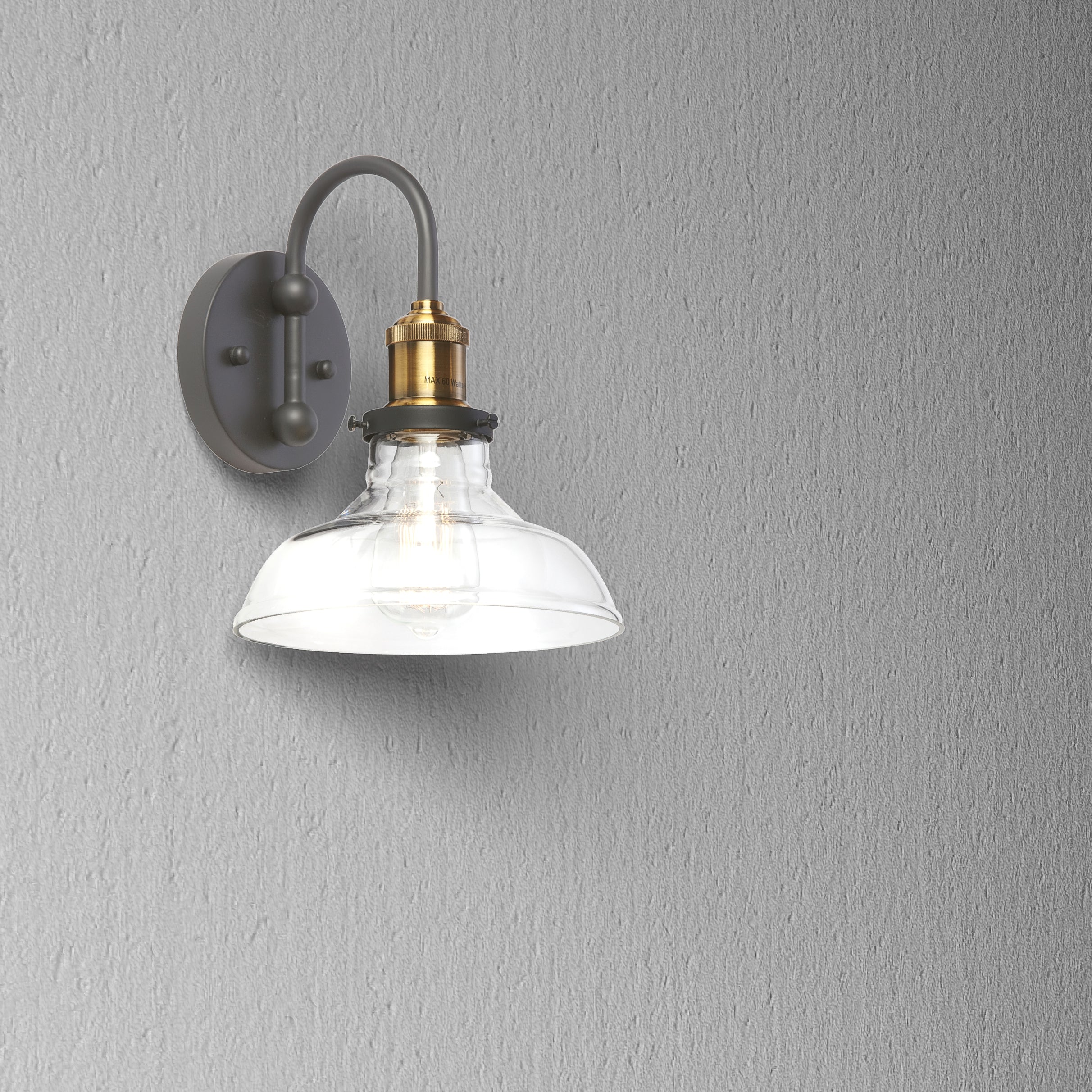 Applique murale Transparent | 410-61W — 8 po