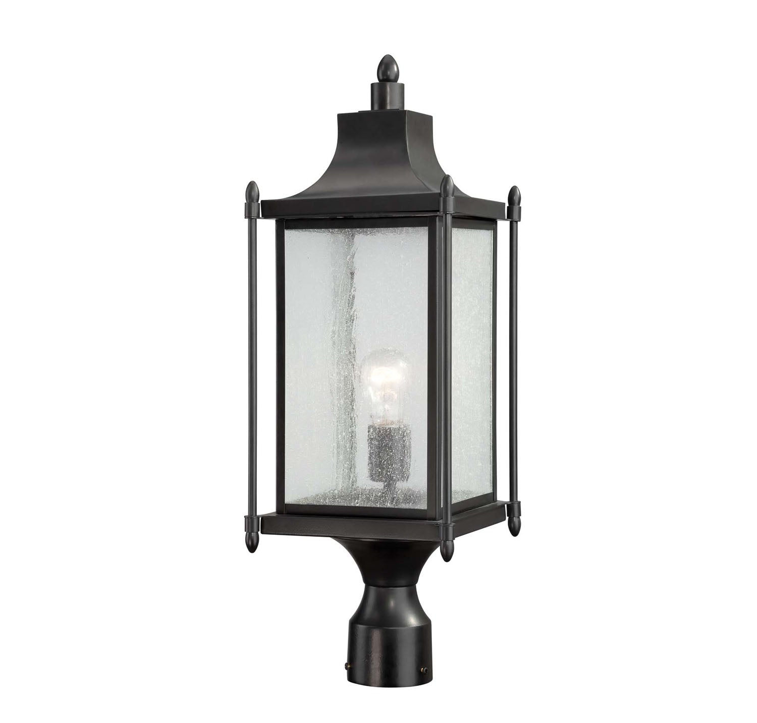 Lanterne sur poteau 1 lumière | Dunnmore