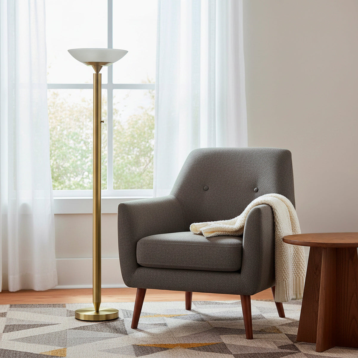 Lampadaire torchère | Pillar — Adesso