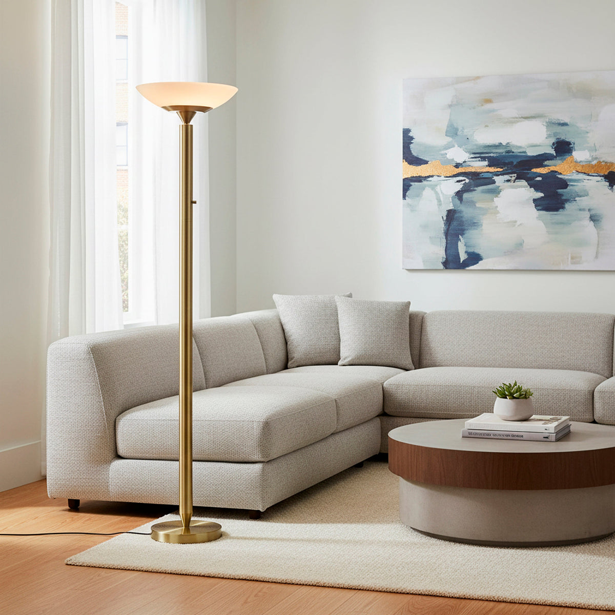 Lampadaire torchère | Pillar — Adesso