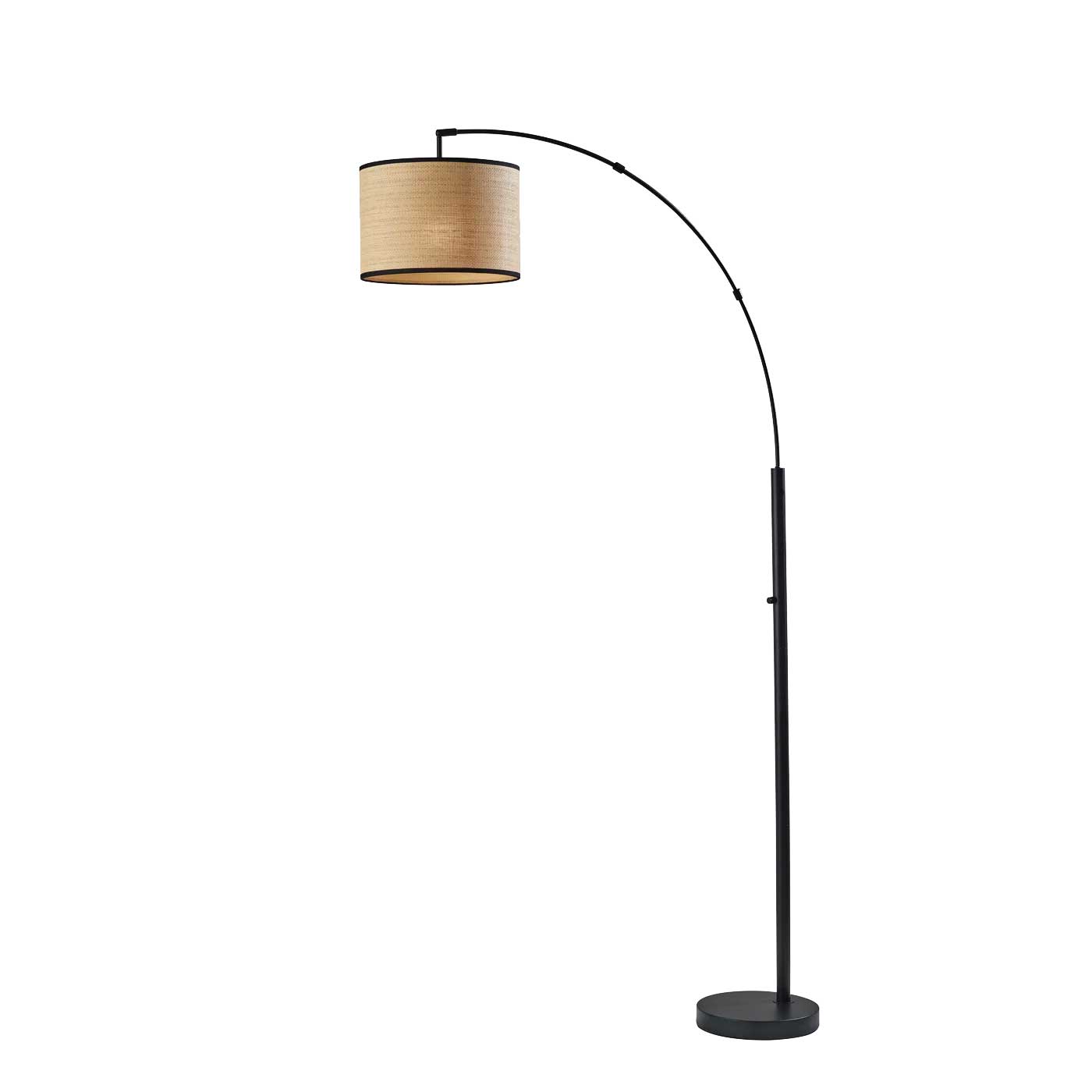 BOWERY Lampe sur plancher Noir - 4249-12 | ADESSO