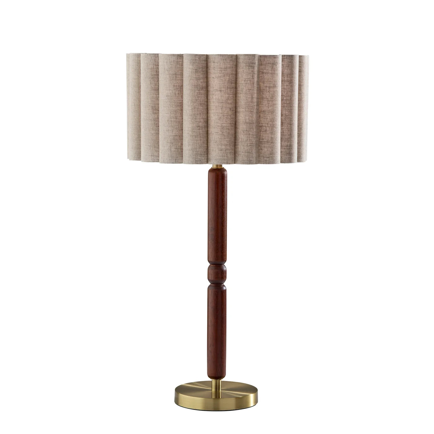Lampe de table  Laiton antique et noyer | LAINE