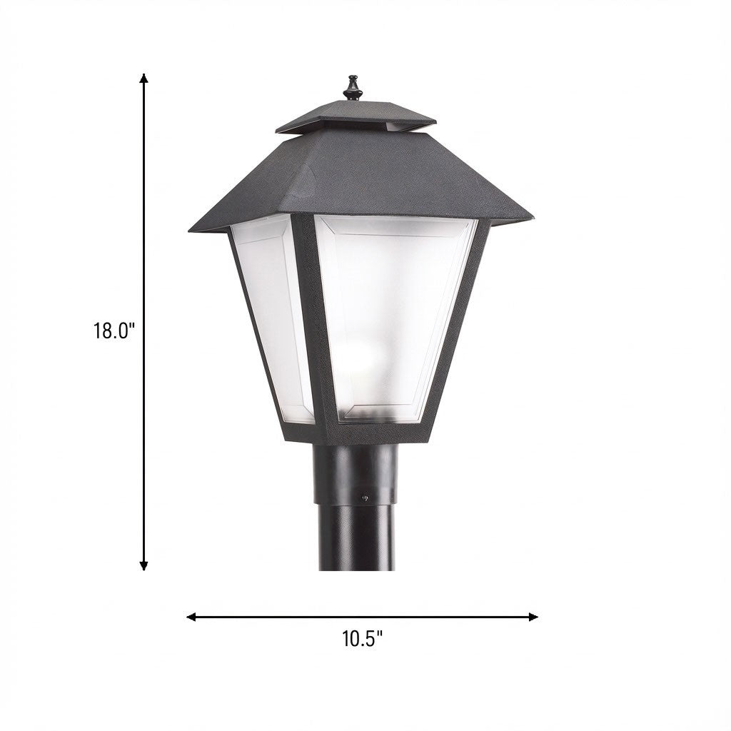 Lanterne sur poteau extérieure 1 lumière | Polycarbonate Outdoor