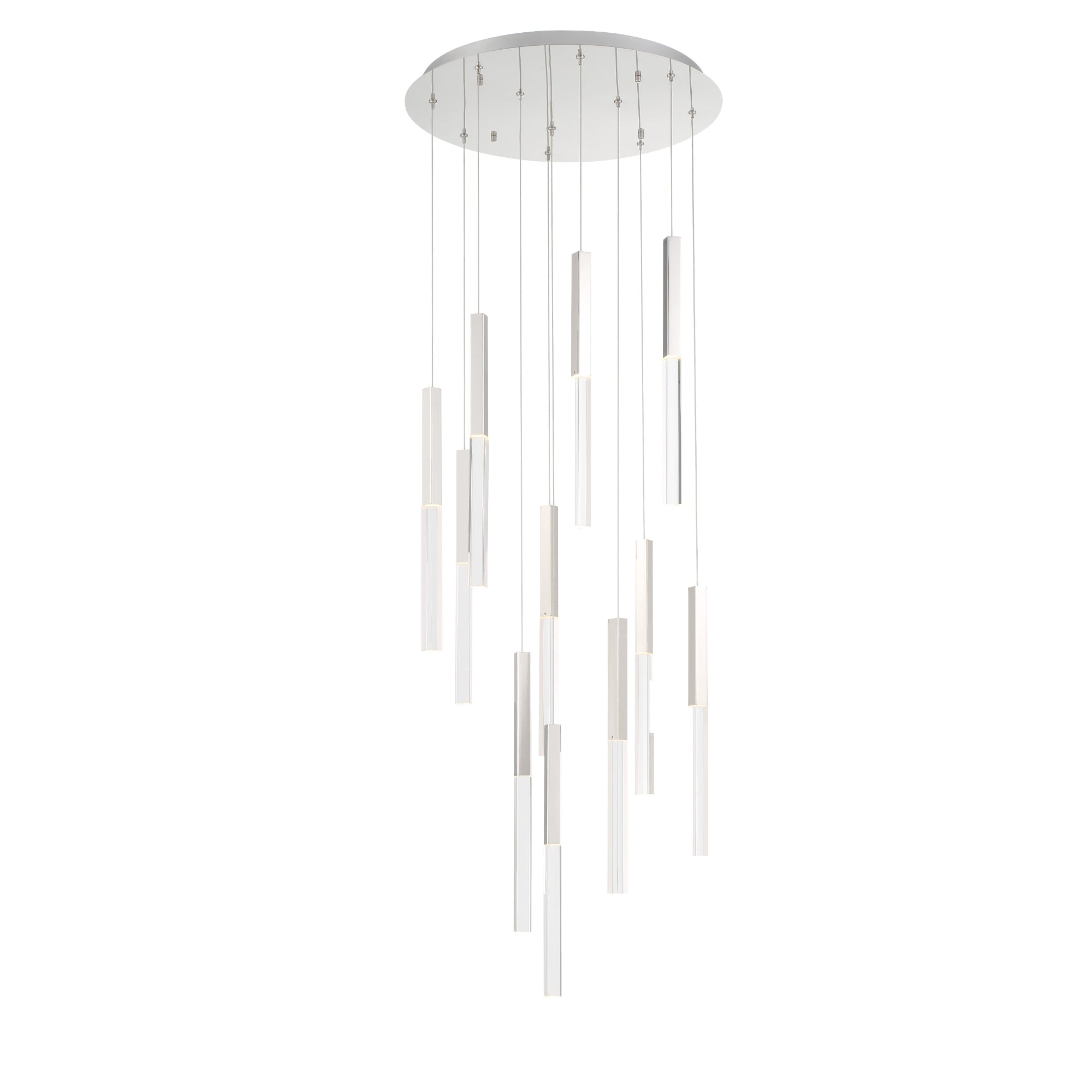 BENICIO Chandelier Nickel DEL INTÉGRÉ - 46477-026 | EUROFASE