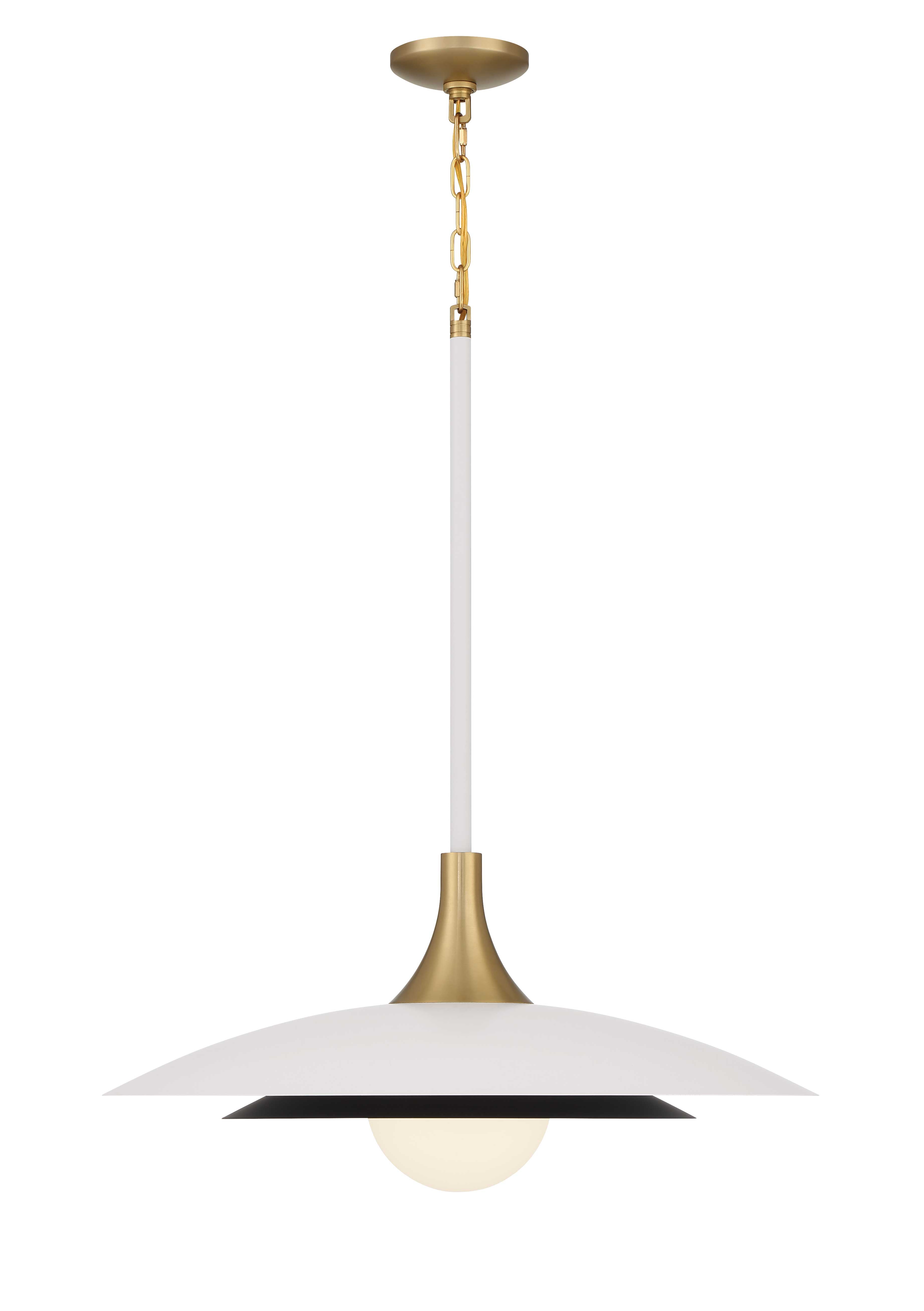 Luminaire suspendu Blanc et laiton | WELSH