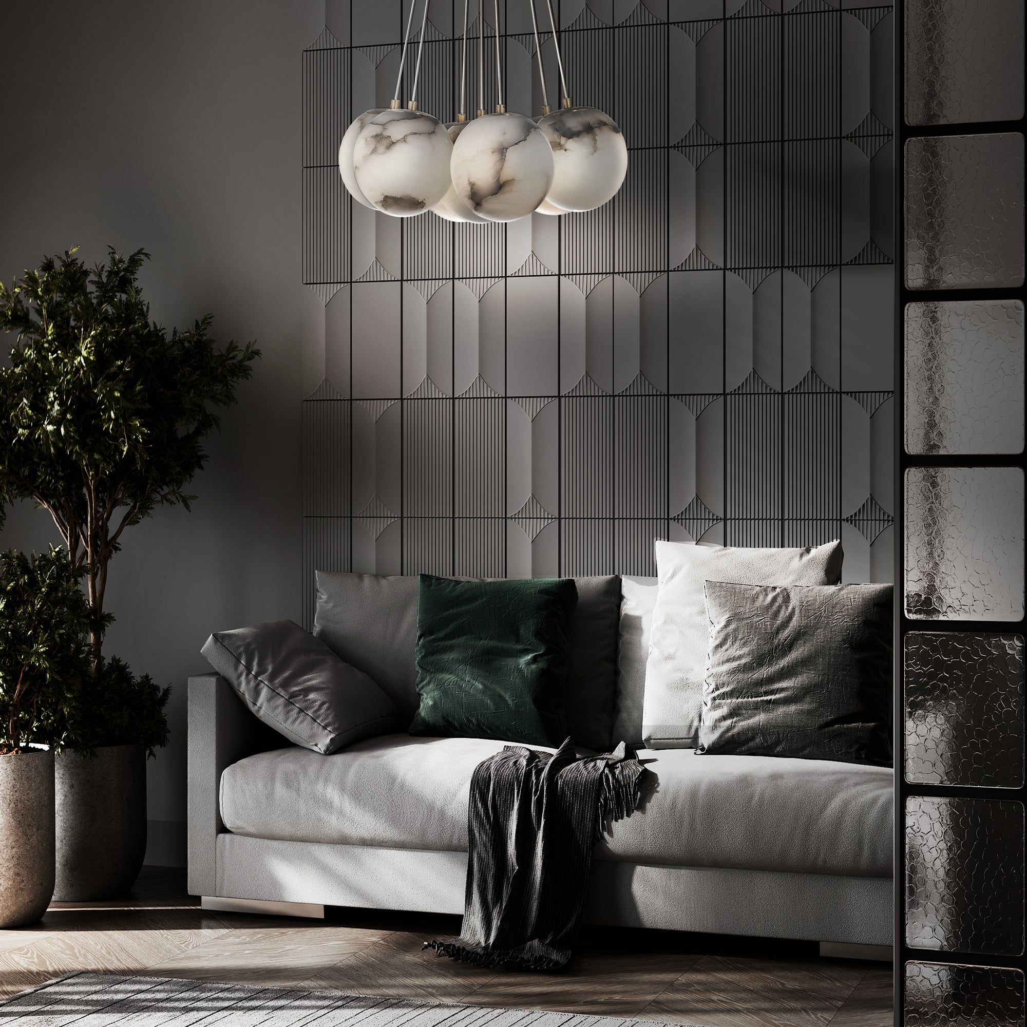 KEPLER Chandelier Or DEL INTÉGRÉ - 46805-010 | EUROFASE