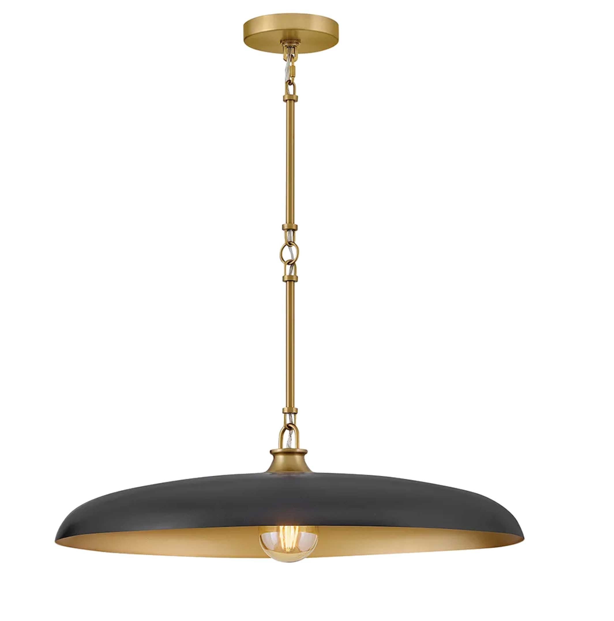Luminaire suspendu Laiton laqué et noir | SADIE