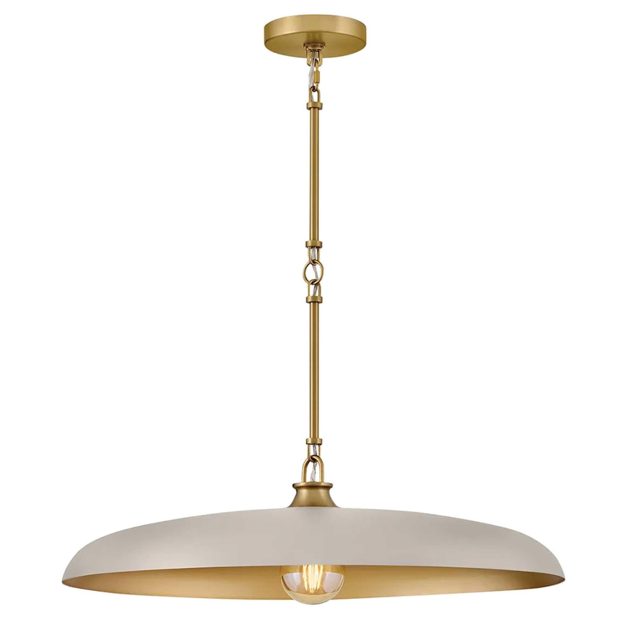 Luminaire suspendu Laiton laqué et taupe | SADIE