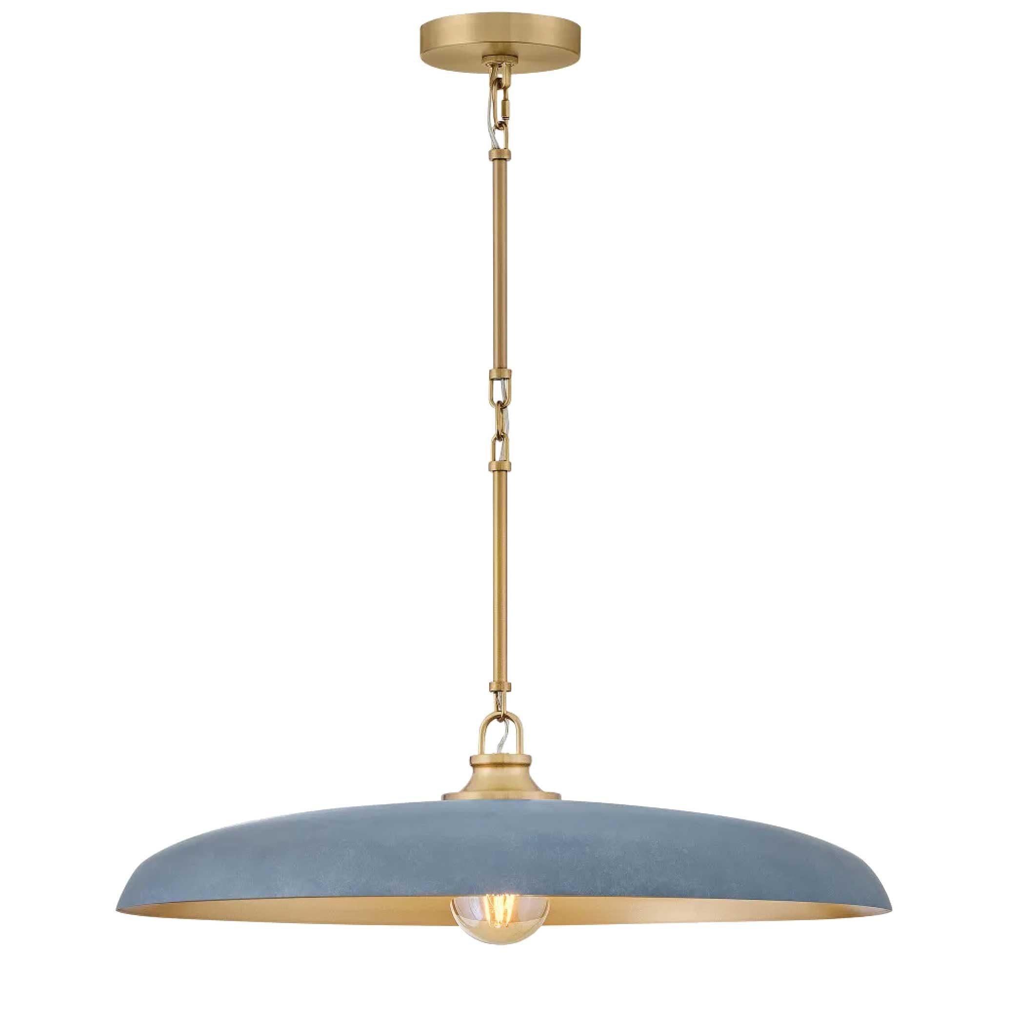 Luminaire suspendu Laiton laqué et denim | SADIE