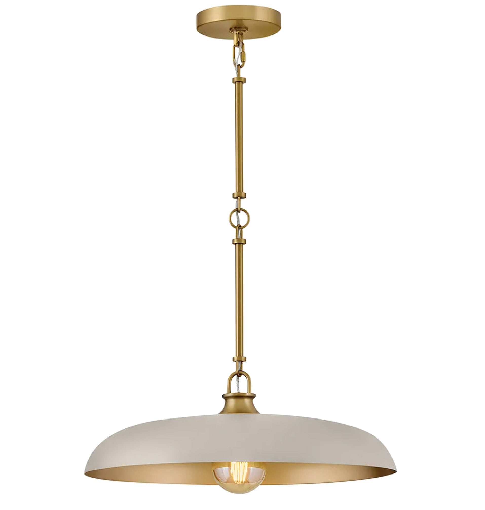 Luminaire suspendu Laiton laqué et taupe | SADIE