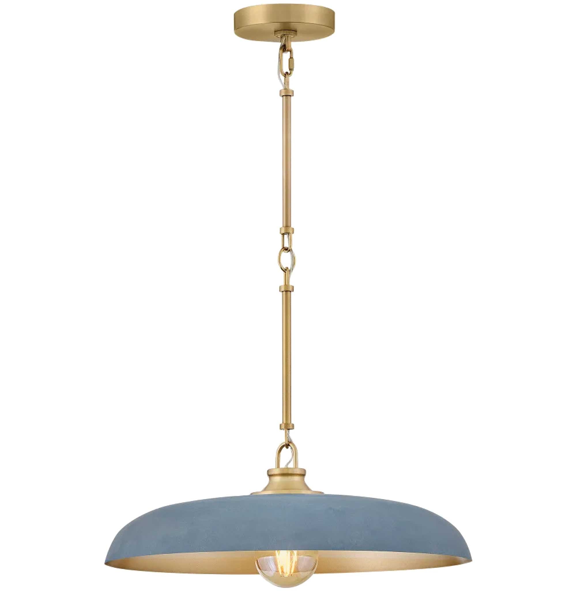 Luminaire suspendu Laiton laqué et denim | SADIE