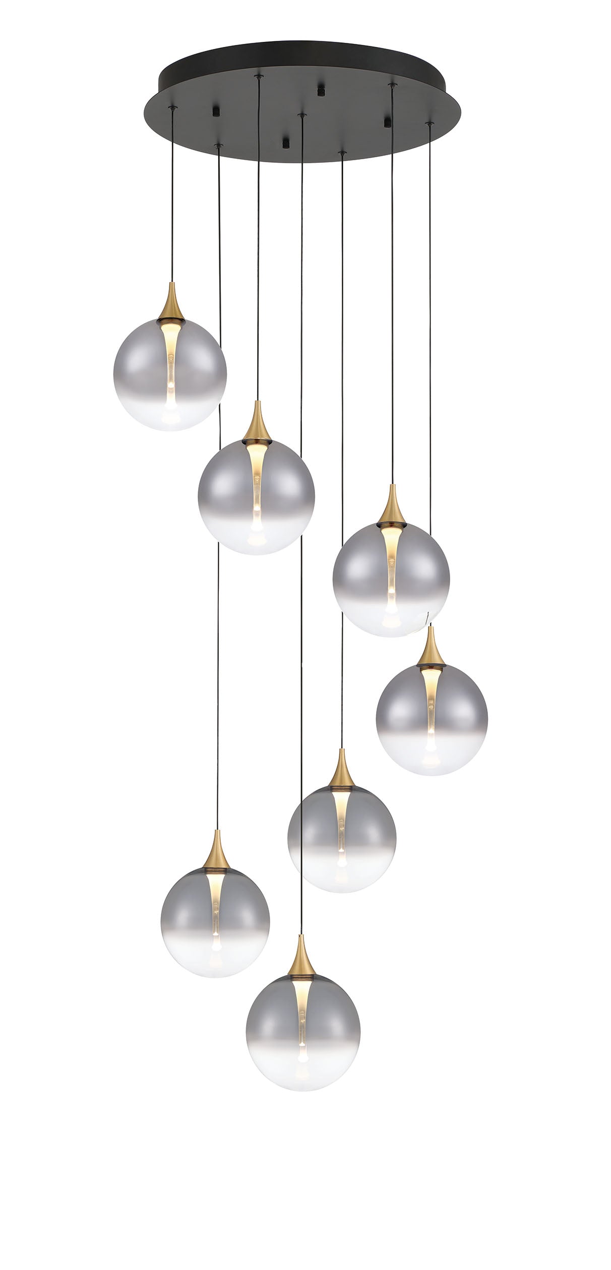 Luminaire suspendu Noir mat et or | IISA