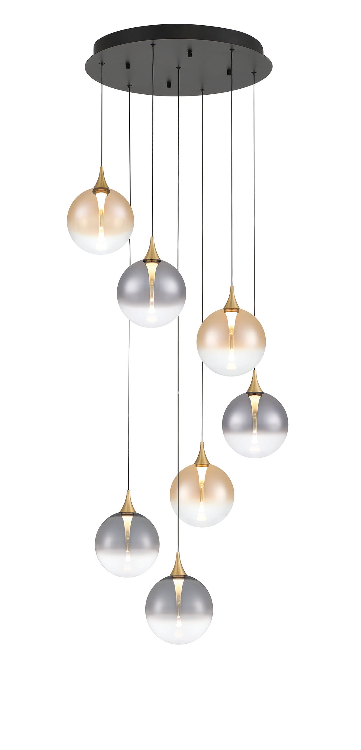Luminaire suspendu Noir mat et or | IISA