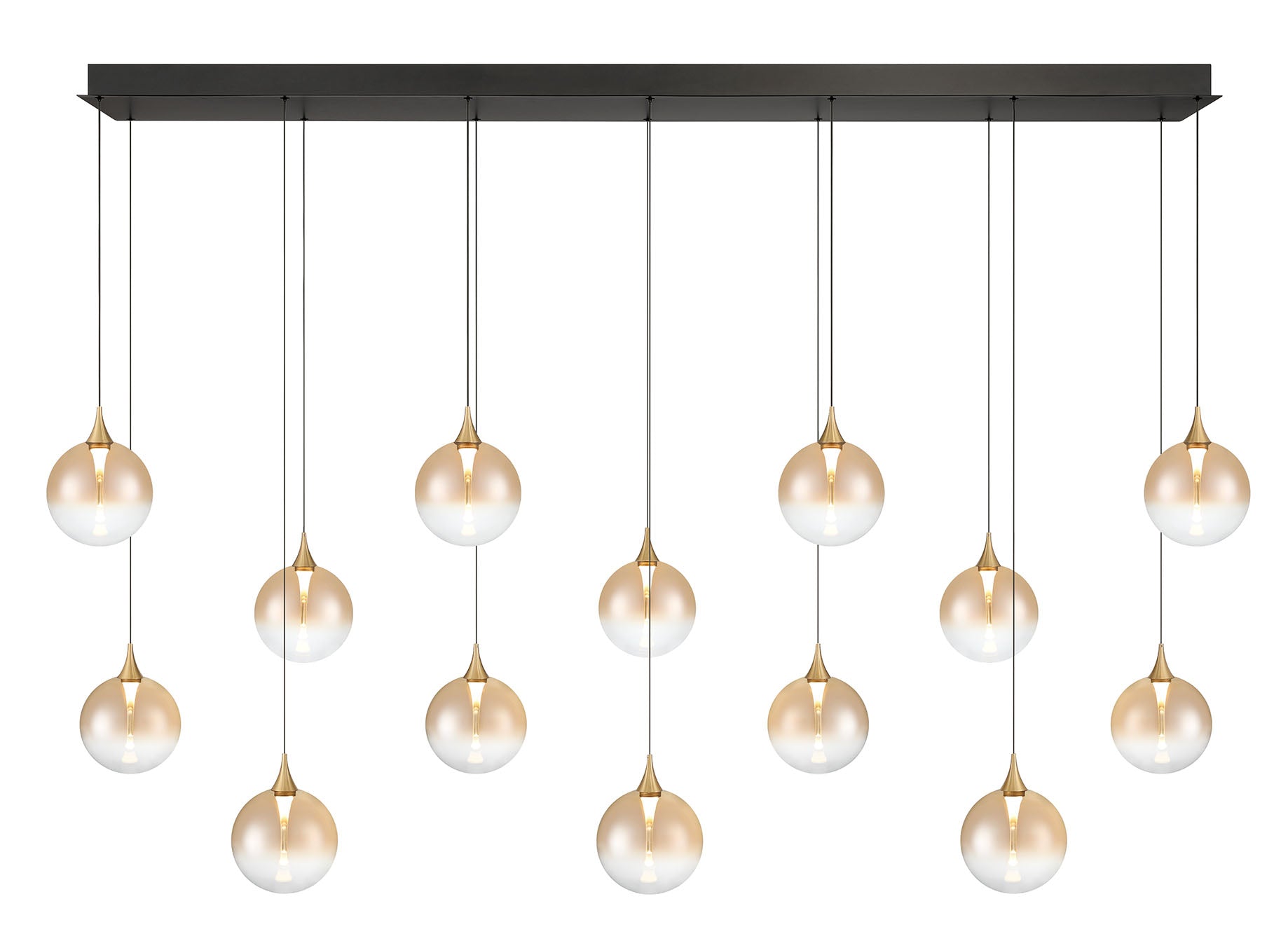 IISA Luminaire suspendu Noir, or DEL INTÉGRÉ - 48938-037 | EUROFASE