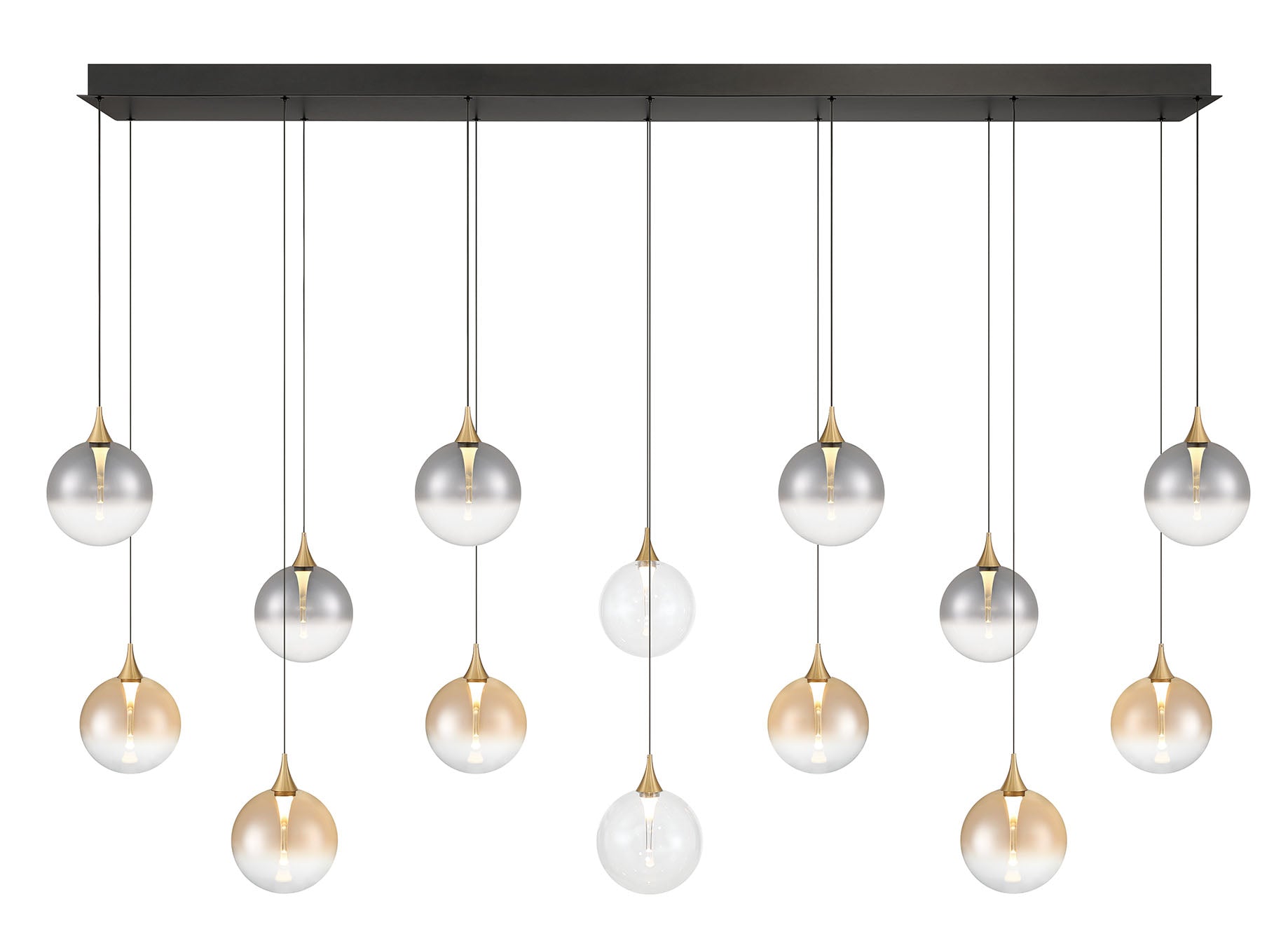 IISA Luminaire suspendu Noir, or DEL INTÉGRÉ - 48938-040 | EUROFASE