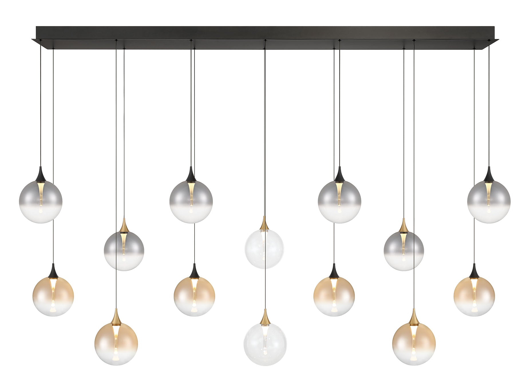 IISA Luminaire suspendu Noir, or DEL INTÉGRÉ - 48940-043 | EUROFASE