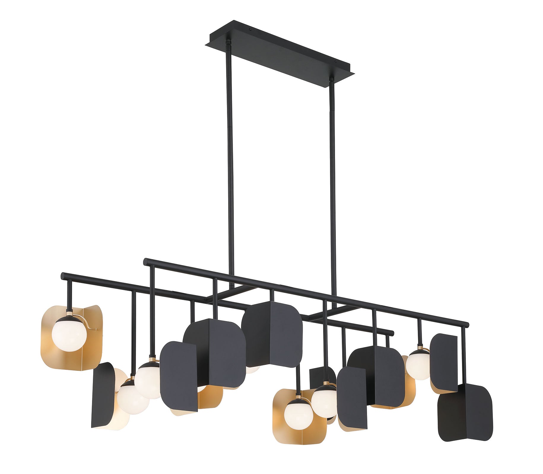 Luminaire suspendu Noir et or | CORNICE