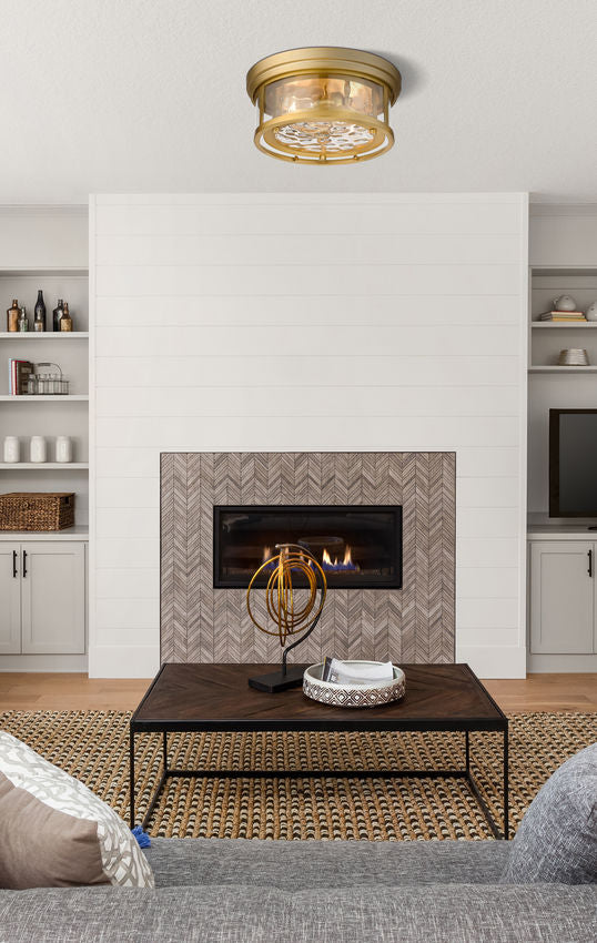 CLARION Flush mount Gold - 493F2-OBR | Z-LITE