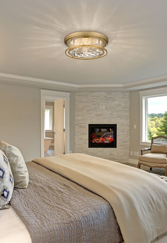 CLARION Flush mount Gold - 493F4-OBR | Z-LITE