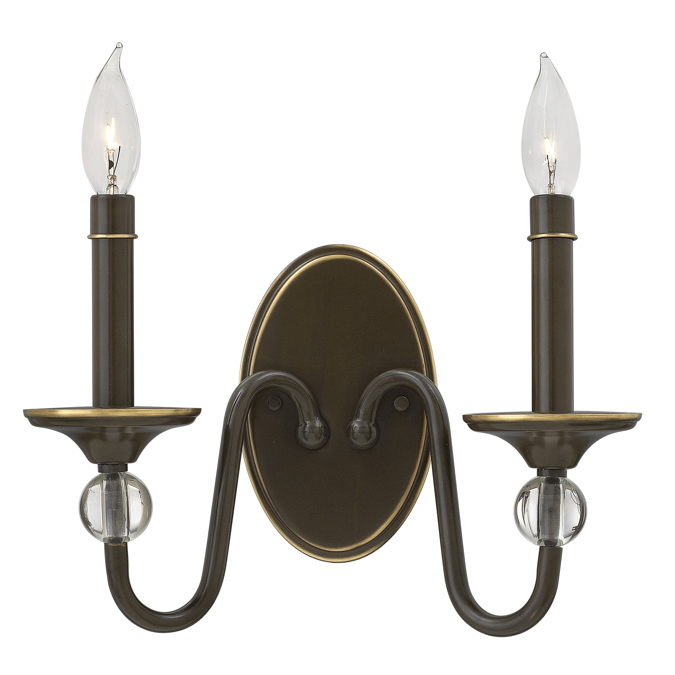 Petite applique à deux lumières