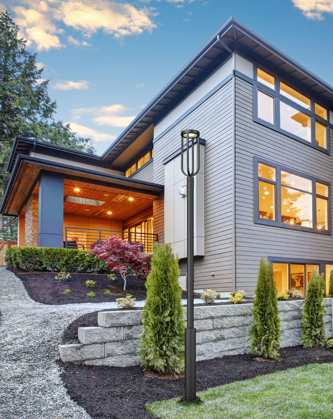 LELAND Luminaire sur poteau Noir DEL INTÉGRÉ - 5005PHB-5010P-BK-LED | Z-LITE