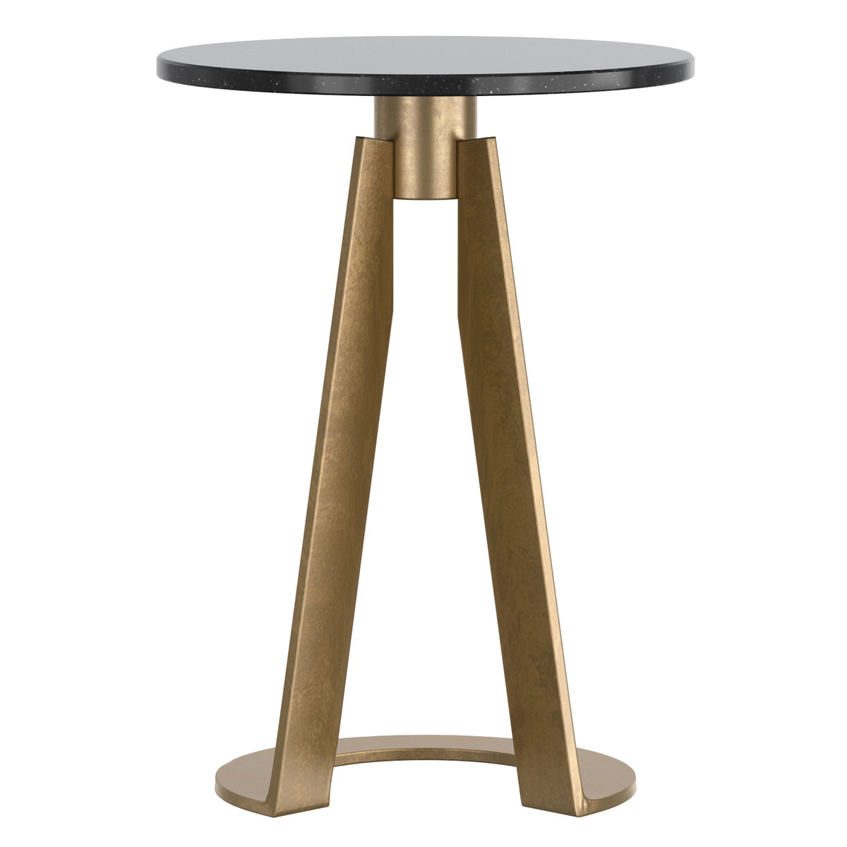 Table d’appoint ronde Devas – fini NOIR/LAITON VIEILLI | World Wide