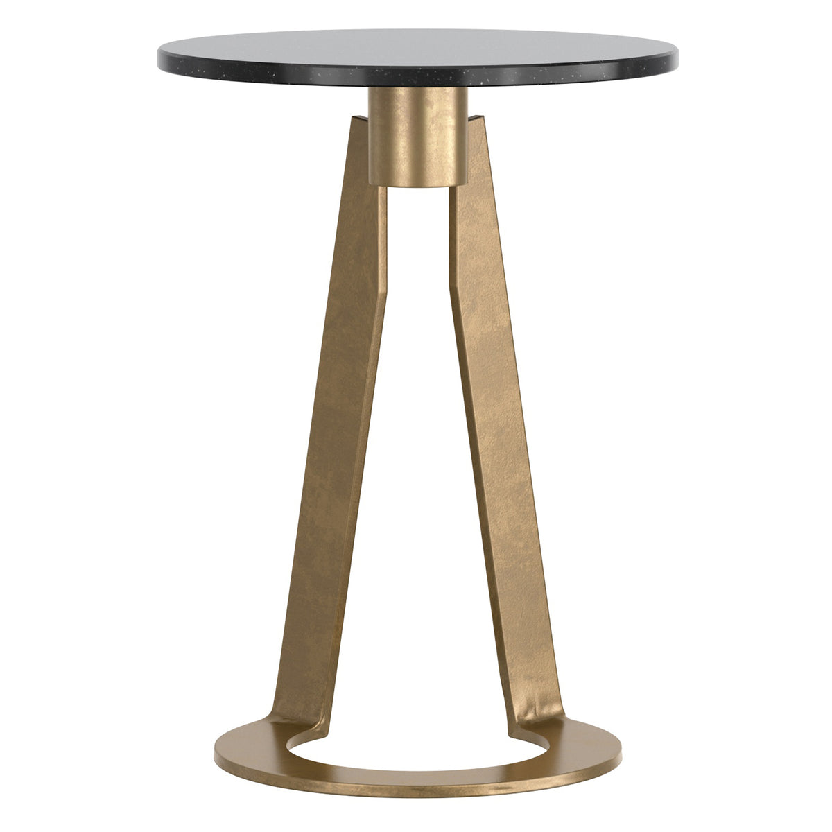 Table d’appoint ronde Devas – fini NOIR/LAITON VIEILLI | World Wide